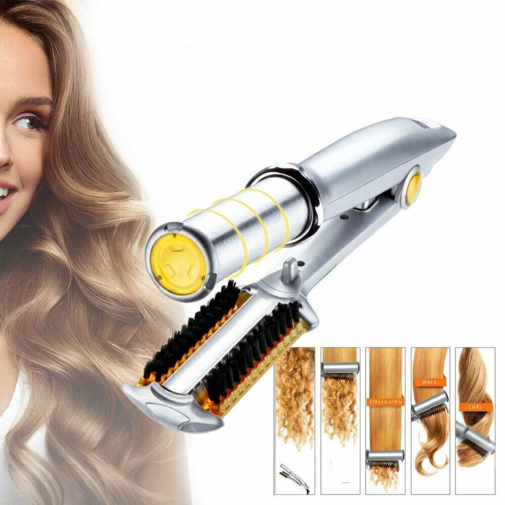 StyleTwist 2-in-1 Rotating Hair Styler Curling Iron & Straightener