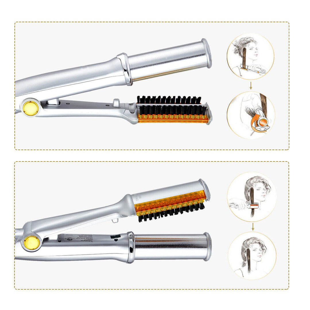 StyleTwist 2-in-1 Rotating Hair Styler Curling Iron & Straightener