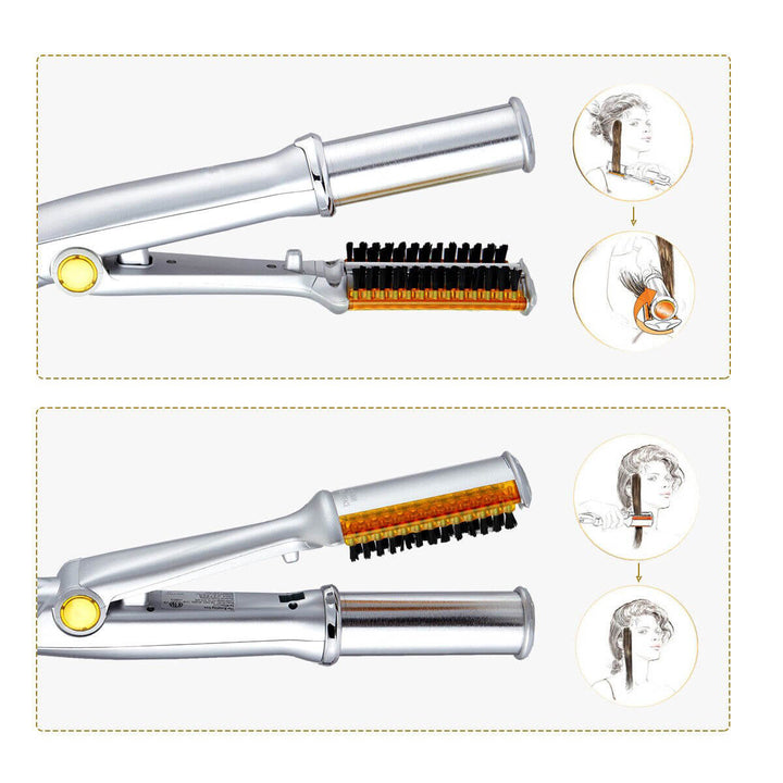 StyleTwist 2-in-1 Rotating Hair Styler Curling Iron & Straightener
