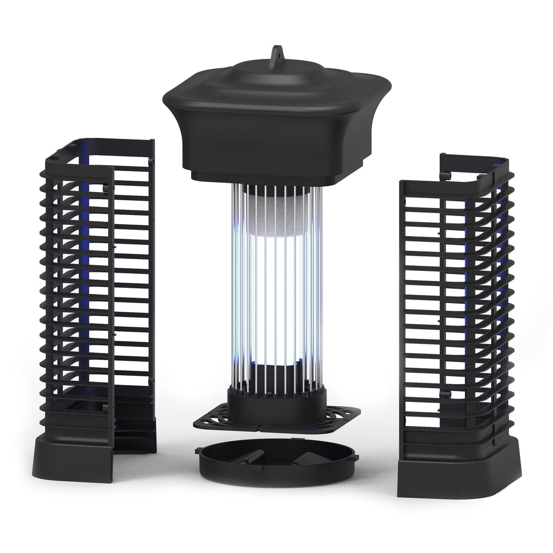UV Grid Flying Insect Eliminator with Steel Grid and Removable Insect Trap