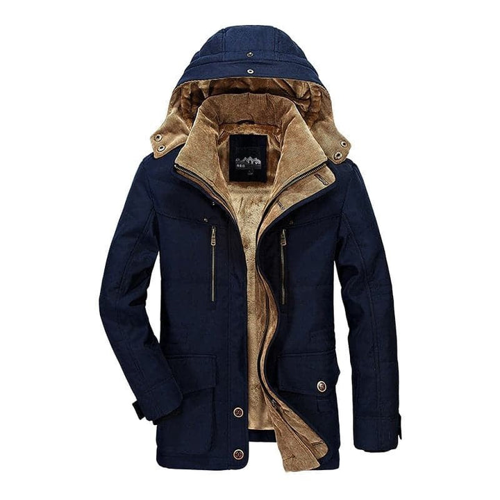 Alpine Hooded Winter Coat - Men's Zip-Up Design