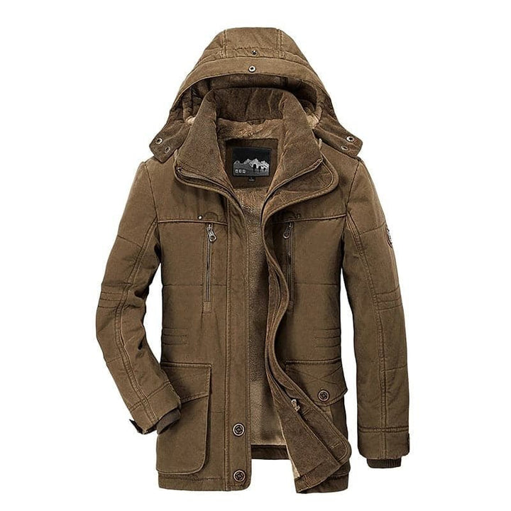 Alpine Hooded Winter Coat - Men's Zip-Up Design