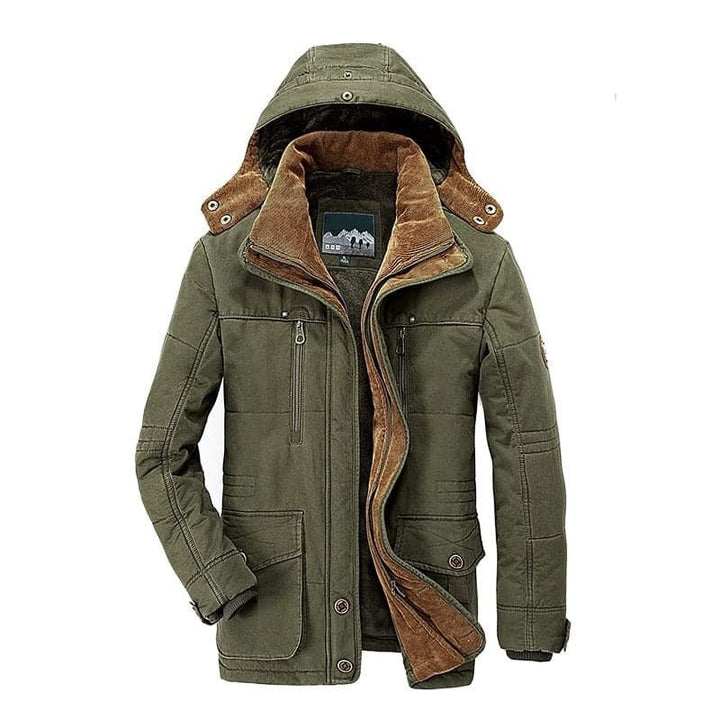 Alpine Hooded Winter Coat - Men's Zip-Up Design