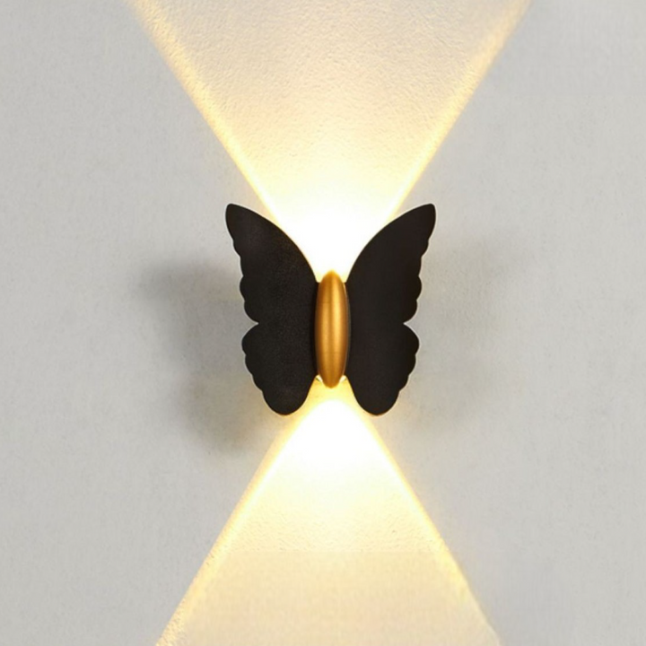 Nature-Inspired Butterfly Outdoor Wall Light - Warm White LED