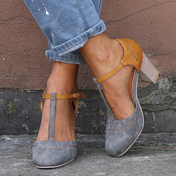 Women's Wide Heel Cushioned Support Shoe with Ergonomic Sole