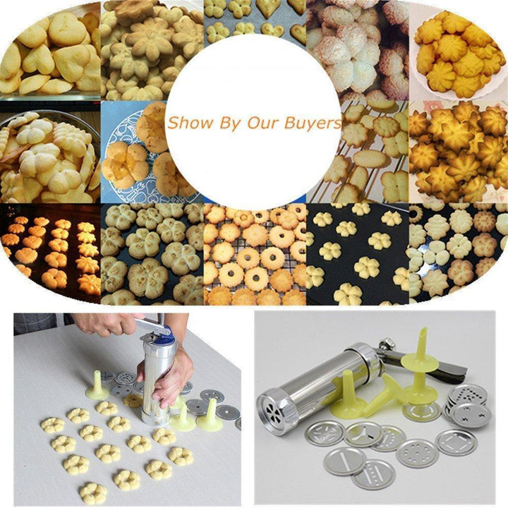 Multifunctional Stainless Steel Cookie Press for Perfect Results