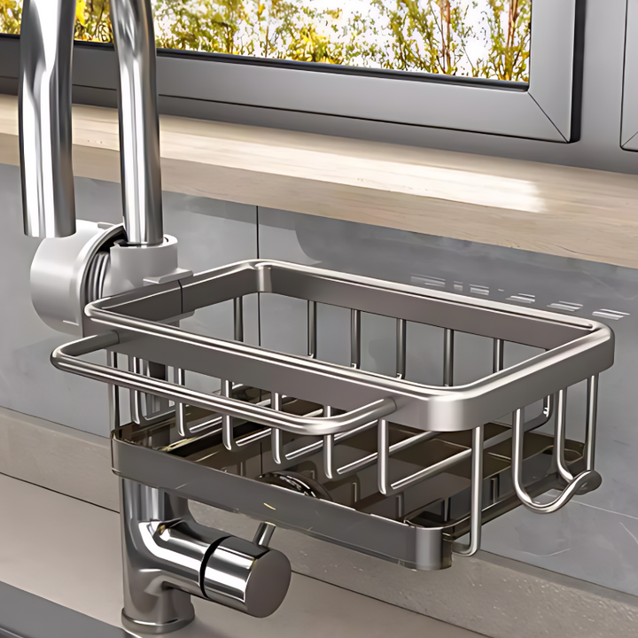 Kitchen Sink Basket Organizer Black Metal Storage Caddy Soap