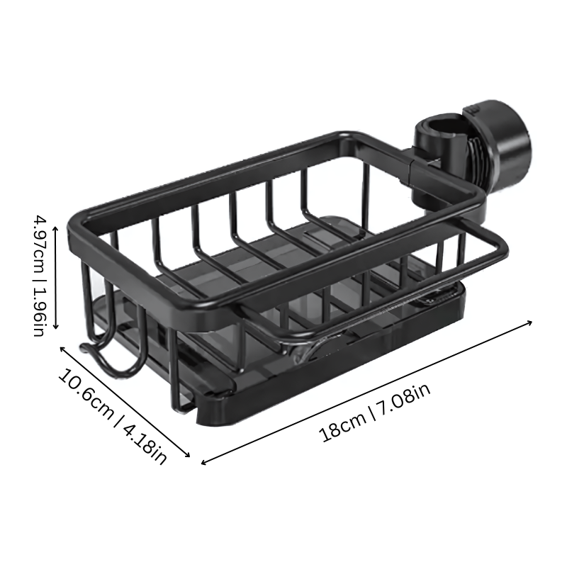 Kitchen Sink Basket Organizer Black Metal Storage Caddy Soap