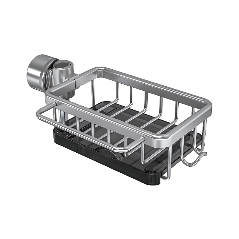 Kitchen Sink Basket Organizer Black Metal Storage Caddy Soap