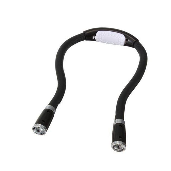 Flexible hands-free knitting and crochet lamp – LED neck lamp for crafting and reading