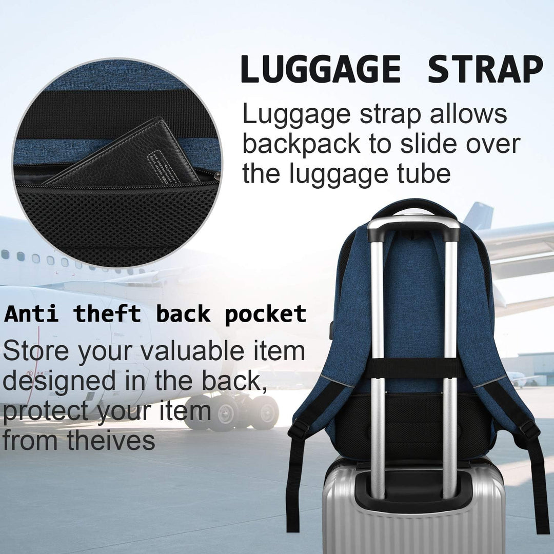TravelGuard Pro Laptop Backpack with USB Charging Port