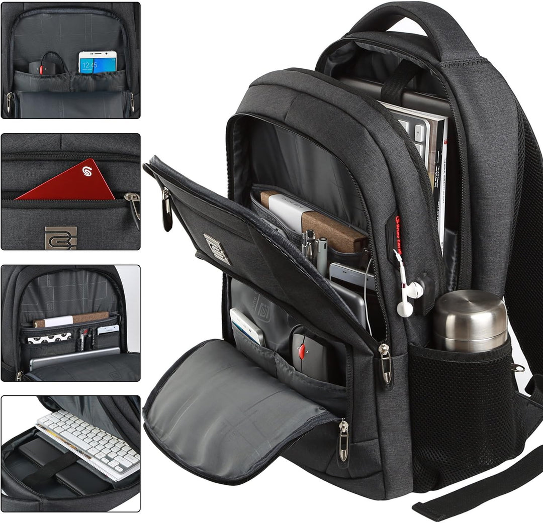 TravelGuard Pro Laptop Backpack with USB Charging Port