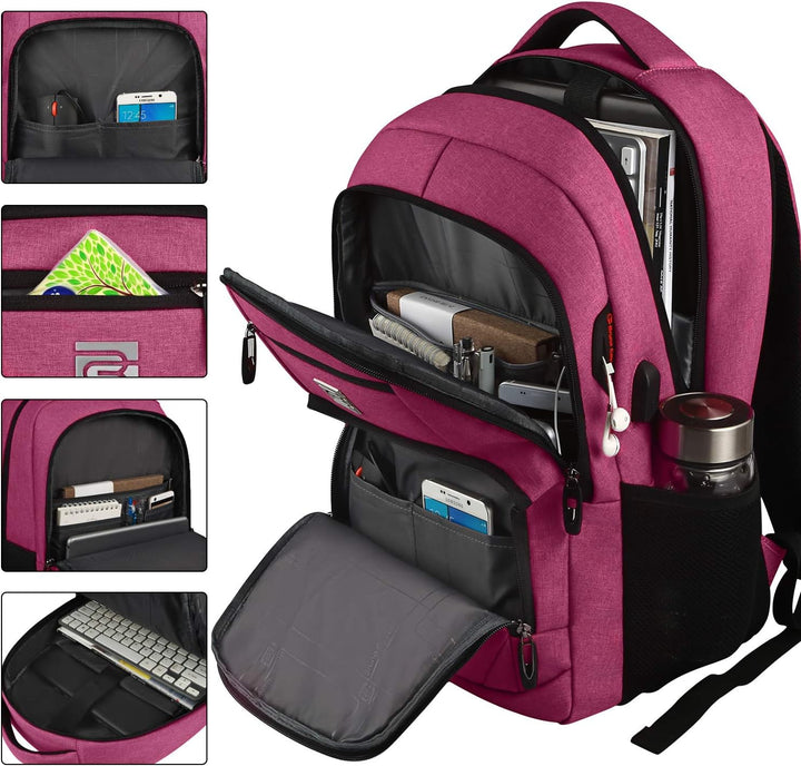 TravelGuard Pro Laptop Backpack with USB Charging Port