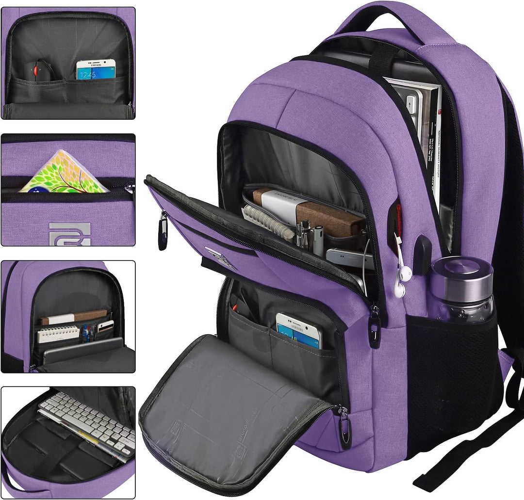 TravelGuard Pro Laptop Backpack with USB Charging Port