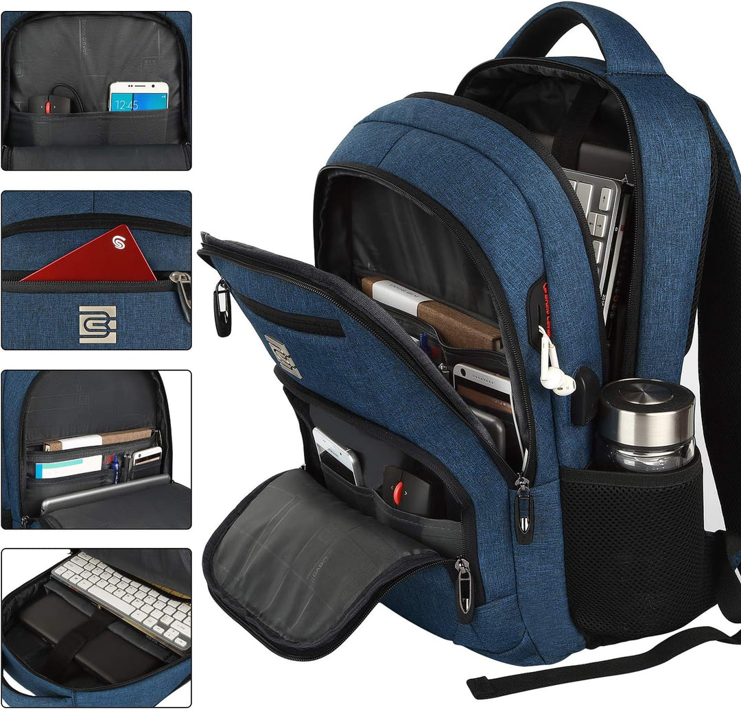 TravelGuard Pro Laptop Backpack with USB Charging Port