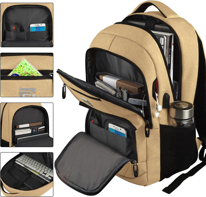 TravelGuard Pro Laptop Backpack with USB Charging Port