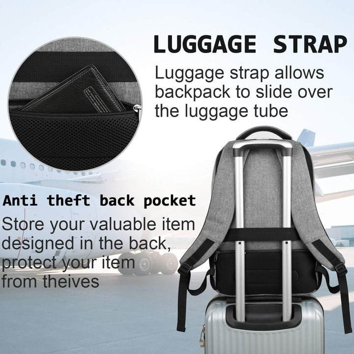 TravelGuard Pro Laptop Backpack with USB Charging Port