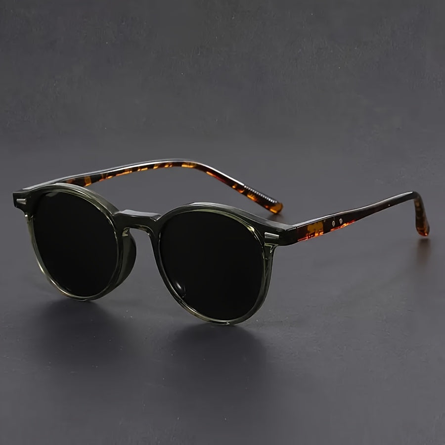 Men's Sunglasses | Lightweight Retro Round Frame | Tortoiseshell Design