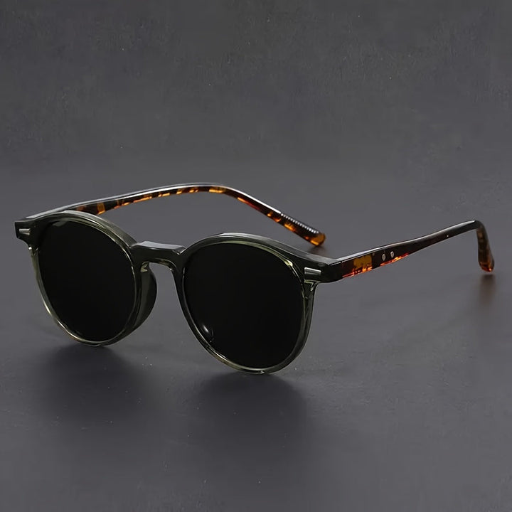 Men's Sunglasses | Lightweight Retro Round Frame | Tortoiseshell Design