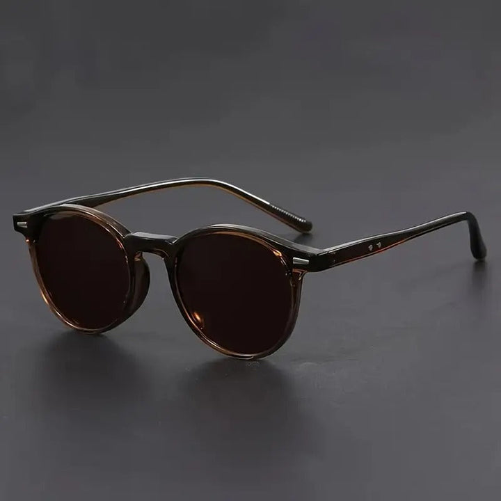 Men's Sunglasses | Lightweight Retro Round Frame | Tortoiseshell Design
