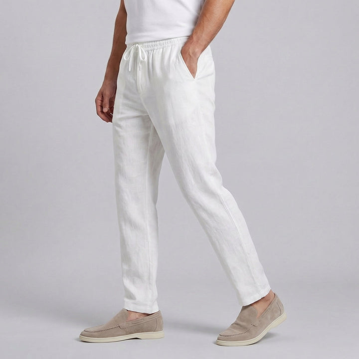 Men's Linen Wide Leg Casual Summer Pants