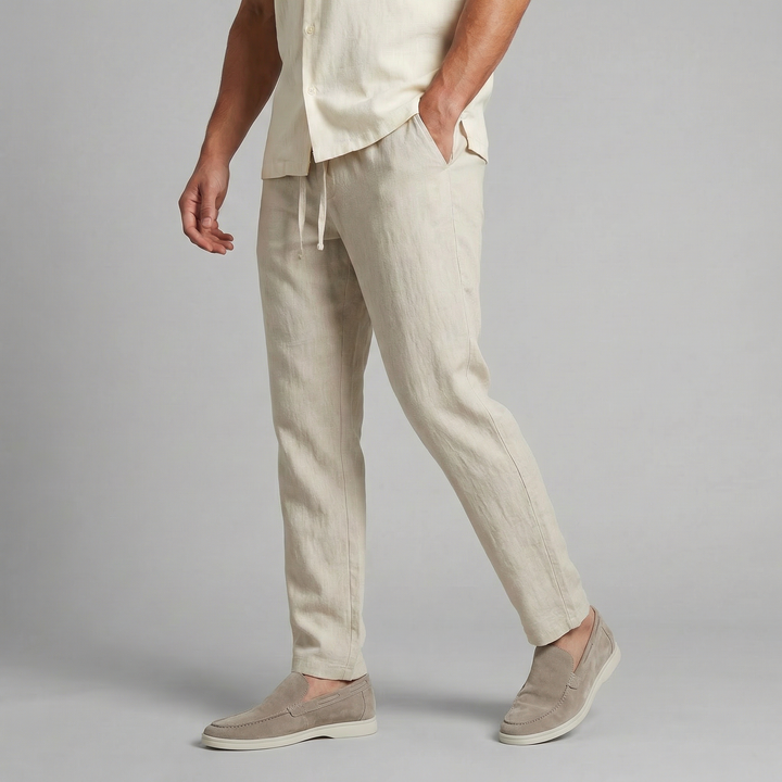 Men's Linen Wide Leg Casual Summer Pants