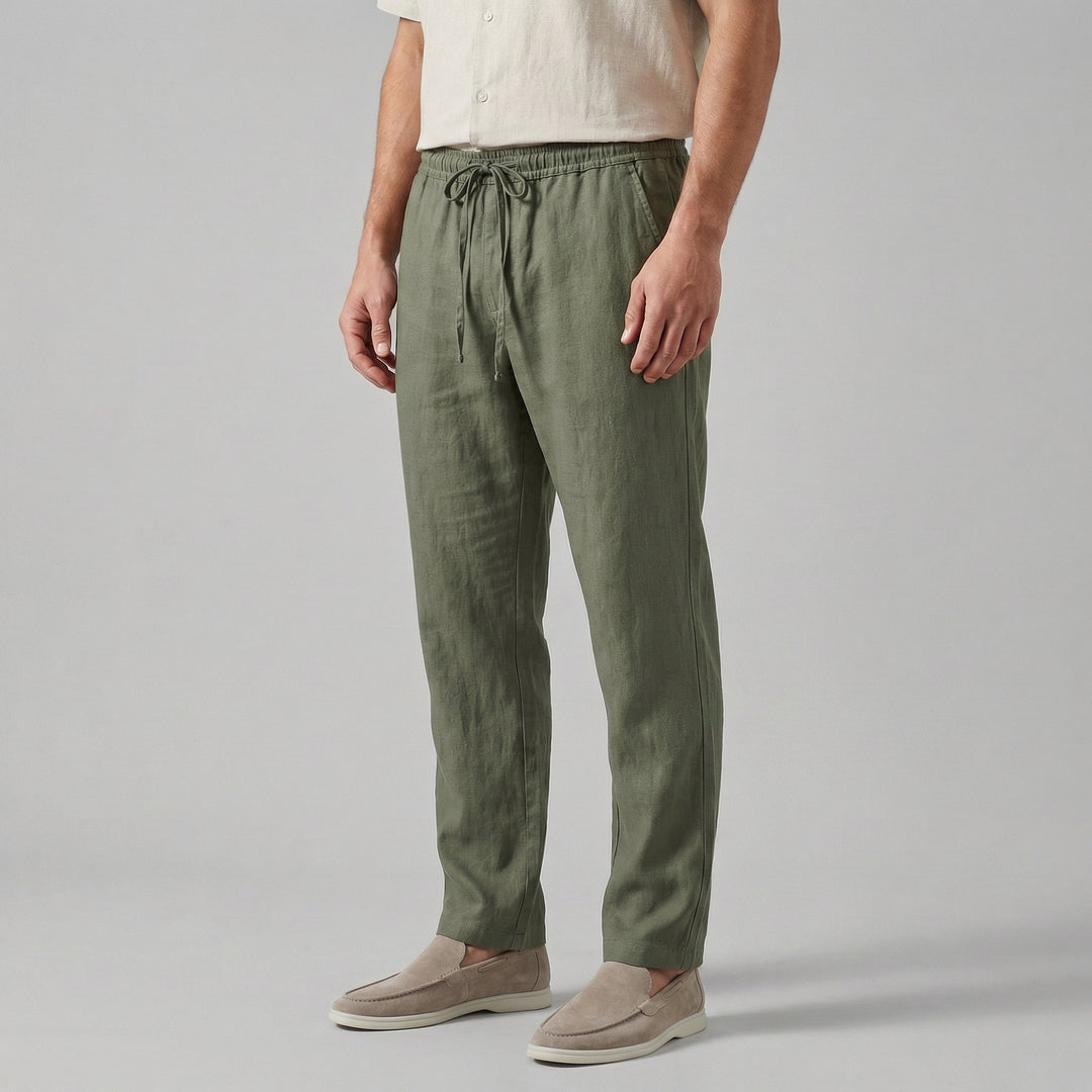 Men's Linen Wide Leg Casual Summer Pants