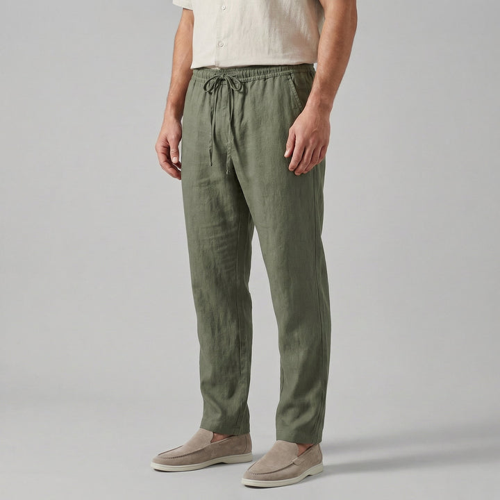Men's Linen Wide Leg Casual Summer Pants