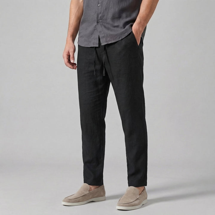 Men's Linen Wide Leg Casual Summer Pants