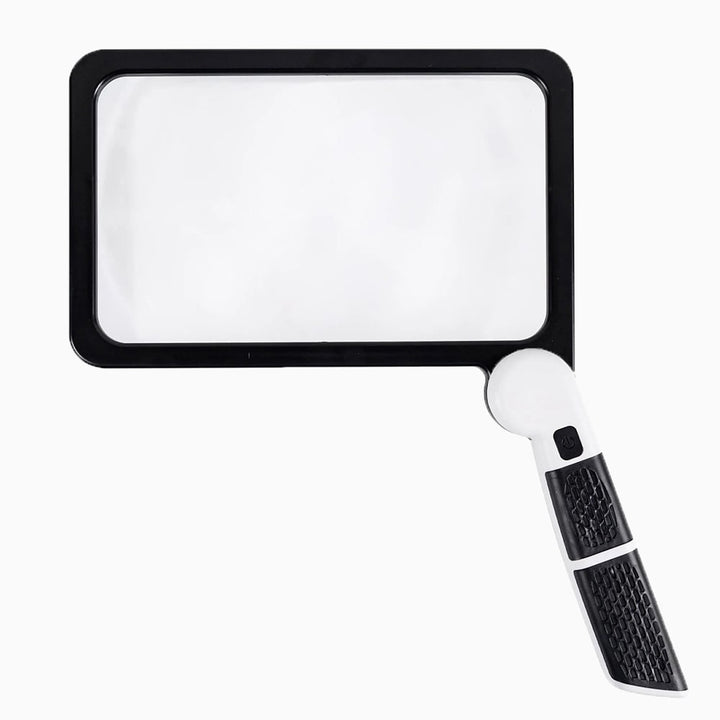 Premium LED Reading Magnifier with Foldable Handle – 5X Magnification, 48 Adjustable Lights
