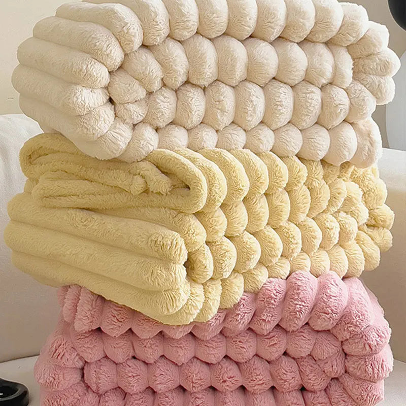 Premium Plush Heated Comfort Blanket - Soft Rabbit Fleece for Ultimate Warmth