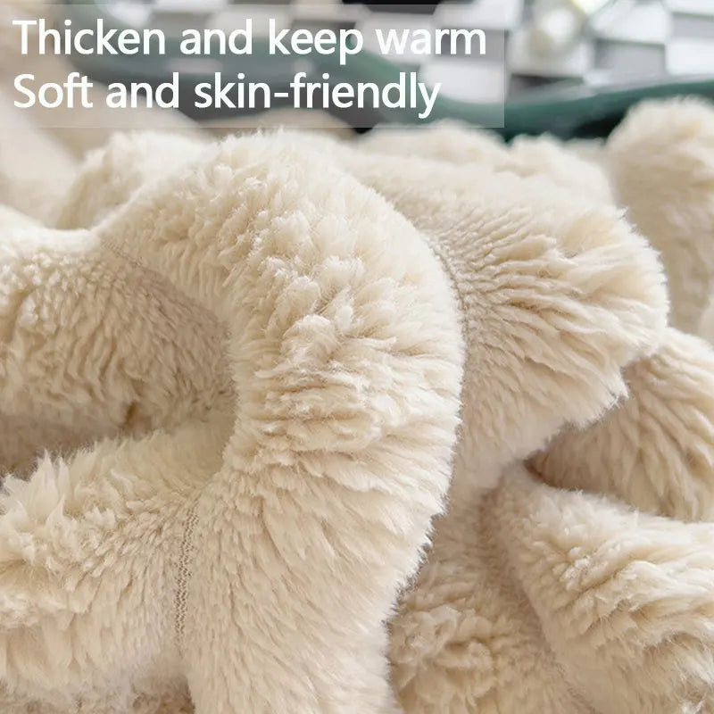 Premium Plush Heated Comfort Blanket - Soft Rabbit Fleece for Ultimate Warmth