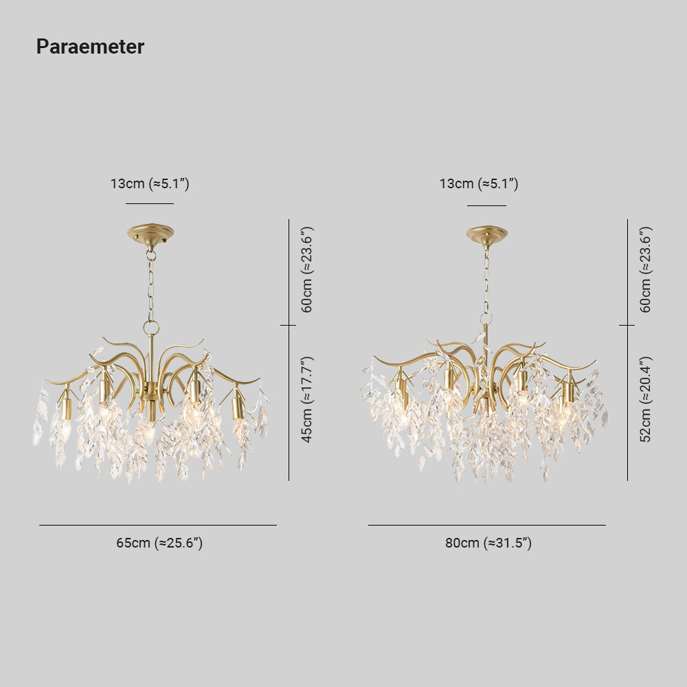 Kristy Luxe Wisteria Flower Crystal Chandelier