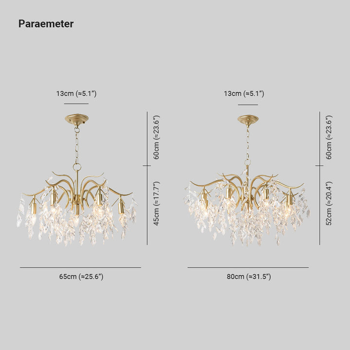 Kristy Luxe Wisteria Flower Crystal Chandelier