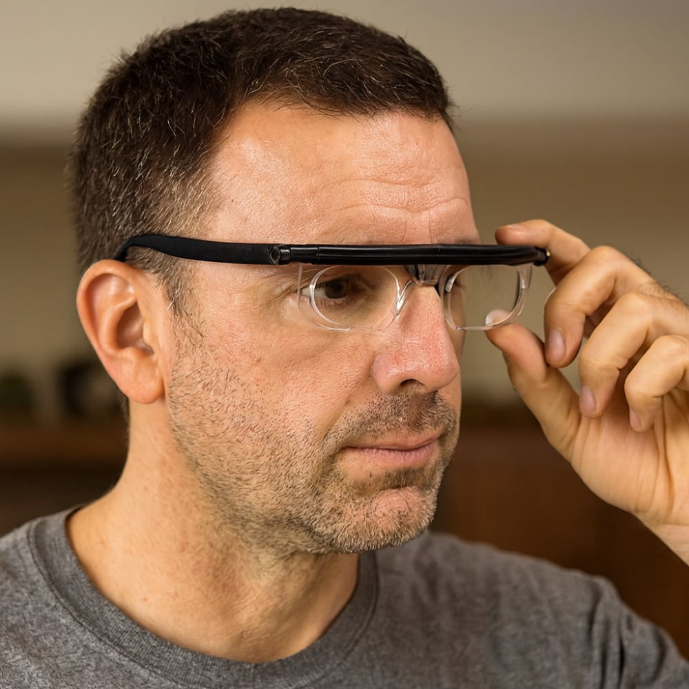 Variable Focus Reading Glasses with Dial Adjustment - Lightweight Frame
