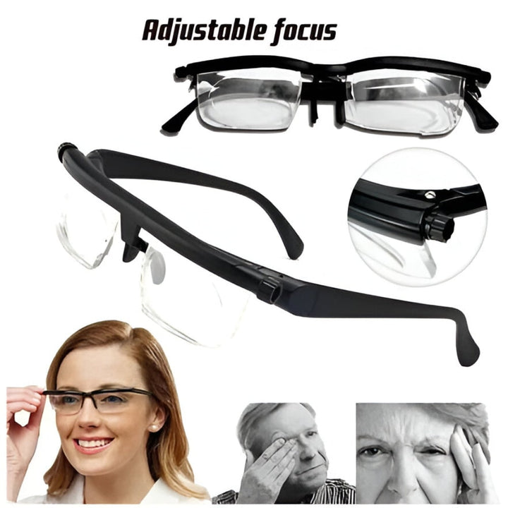 Variable Focus Reading Glasses with Dial Adjustment - Lightweight Frame