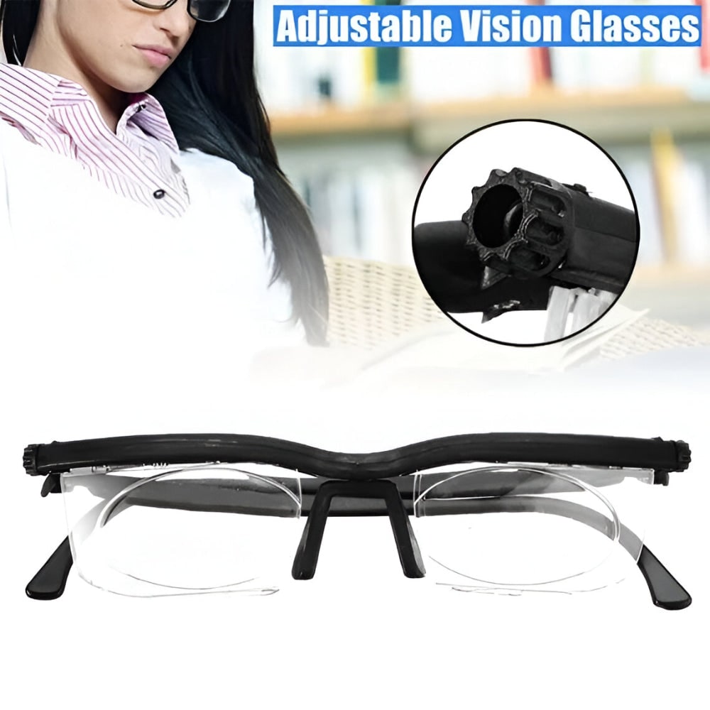 Variable Focus Reading Glasses with Dial Adjustment - Lightweight Frame