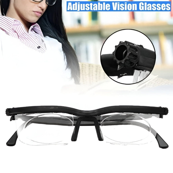 Variable Focus Reading Glasses with Dial Adjustment - Lightweight Frame