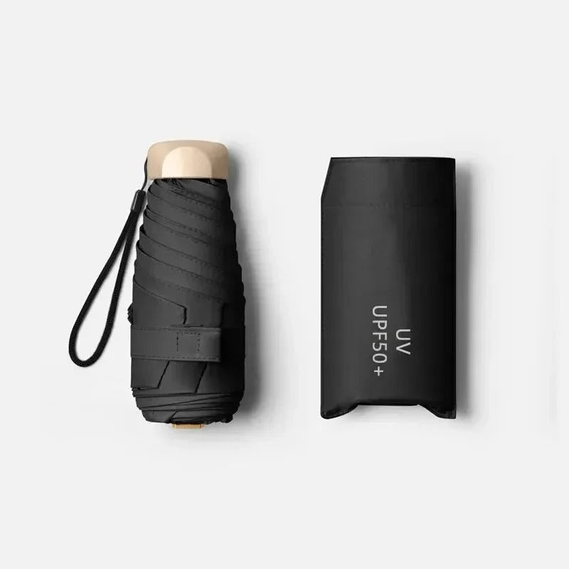 Compact Dual-Protection Travel Umbrella – Foldable, UV & Wind Resistant