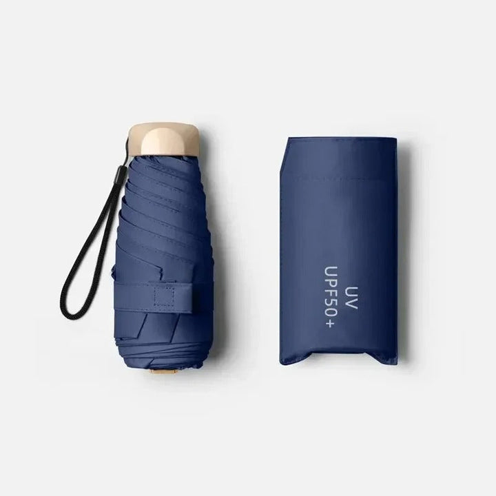Compact Dual-Protection Travel Umbrella – Foldable, UV & Wind Resistant
