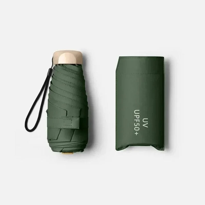 Compact Dual-Protection Travel Umbrella – Foldable, UV & Wind Resistant