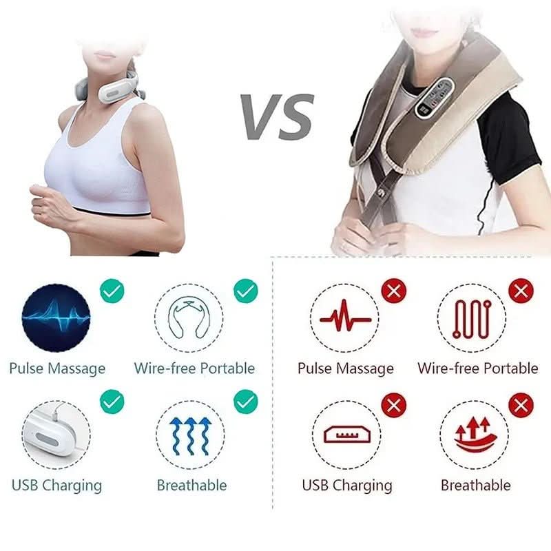 Luxurious Neck Massager – 4-in-1 Neck Massage Device with Heat & Vibration