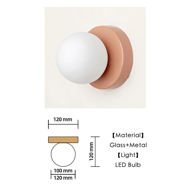 Minimalist Scandinavian Wall Lamp with Glass Cover