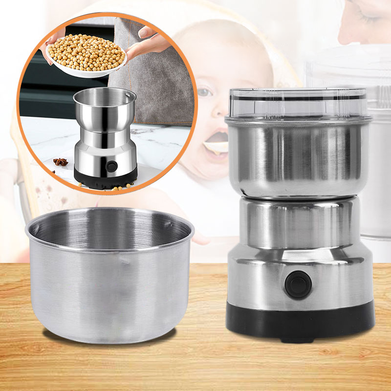 Compact Stainless Steel Electric Grinder – Coffee, Spices & More