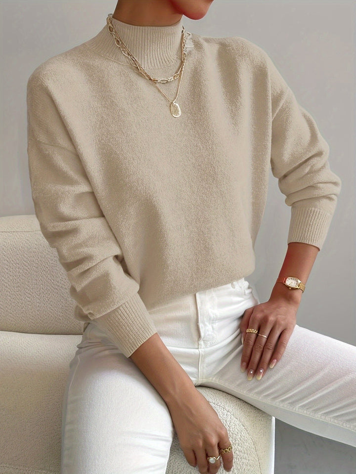 Maren | Women's Mock Neck Relaxed Fit Sweater — Clean Everyday Pullover in 10 Colors S–2XL | Westmere
