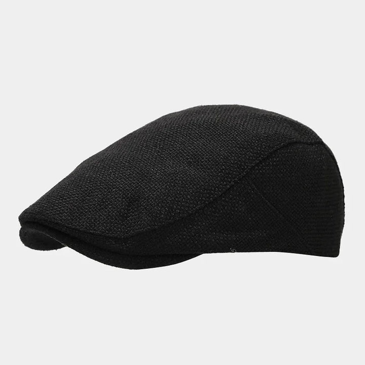 UrbanLoom Men's Lightweight Linen Beret Flat Cap for Everyday Wear