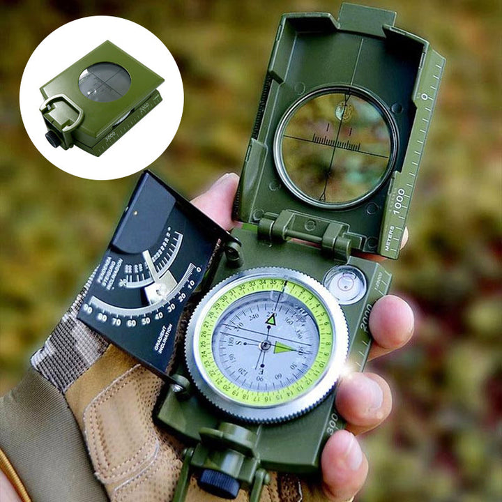 Multifunctional Military Compass with Clinometer for Outdoor Use