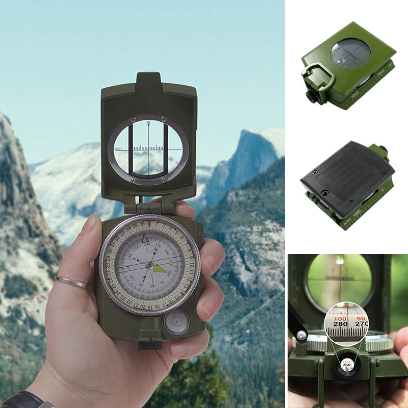 Multifunctional Military Compass with Clinometer for Outdoor Use