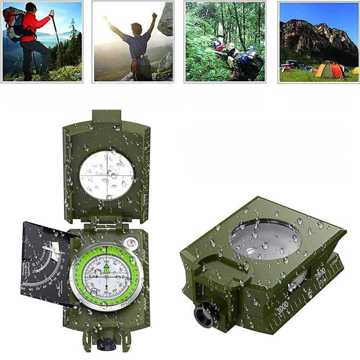 Multifunctional Military Compass with Clinometer for Outdoor Use