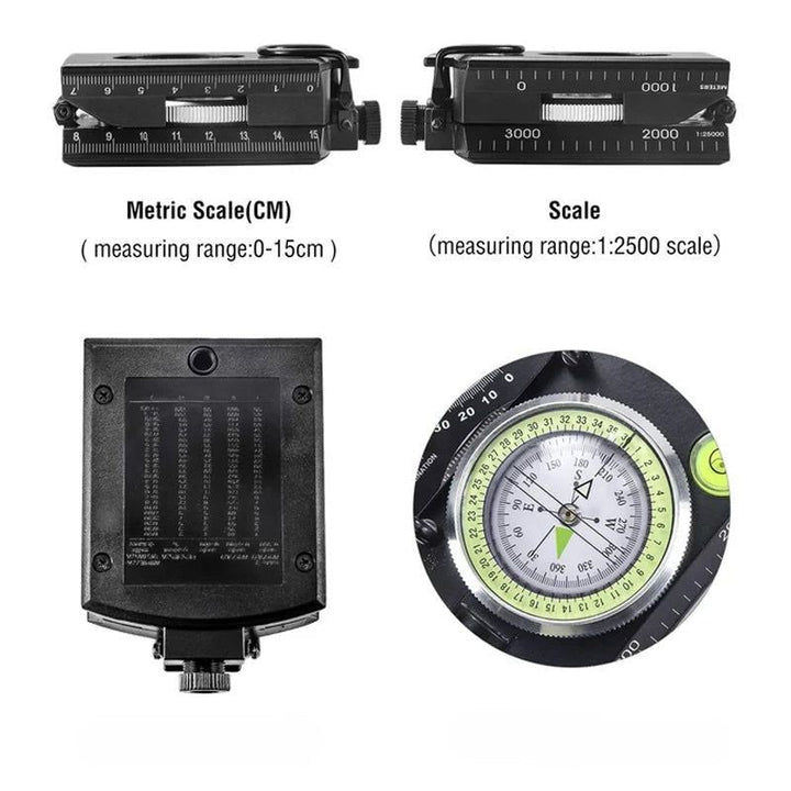 Multifunctional Military Compass with Clinometer for Outdoor Use